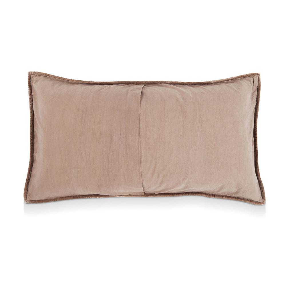 Villa by Classic Home - Seville Velvet Fabric Desert Taupe King Sham - Taupe - V250194 veiw 2