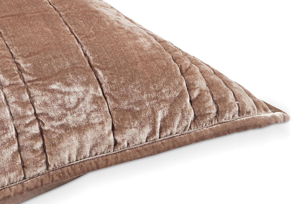 Villa by Classic Home - Seville Velvet Fabric Desert Taupe King Sham - Taupe - V250194 veiw 3