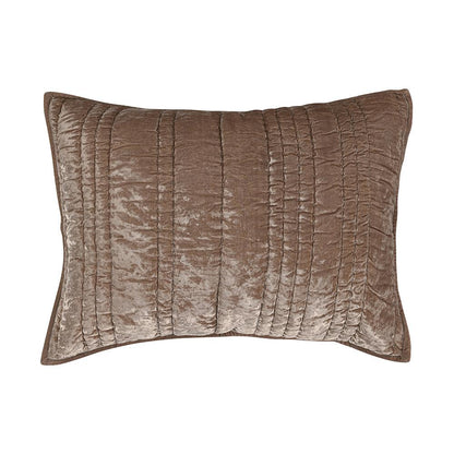 Villa by Classic Home - Seville Velvet Fabric Desert Taupe Standard Sham - Taupe - V250195 veiw 1