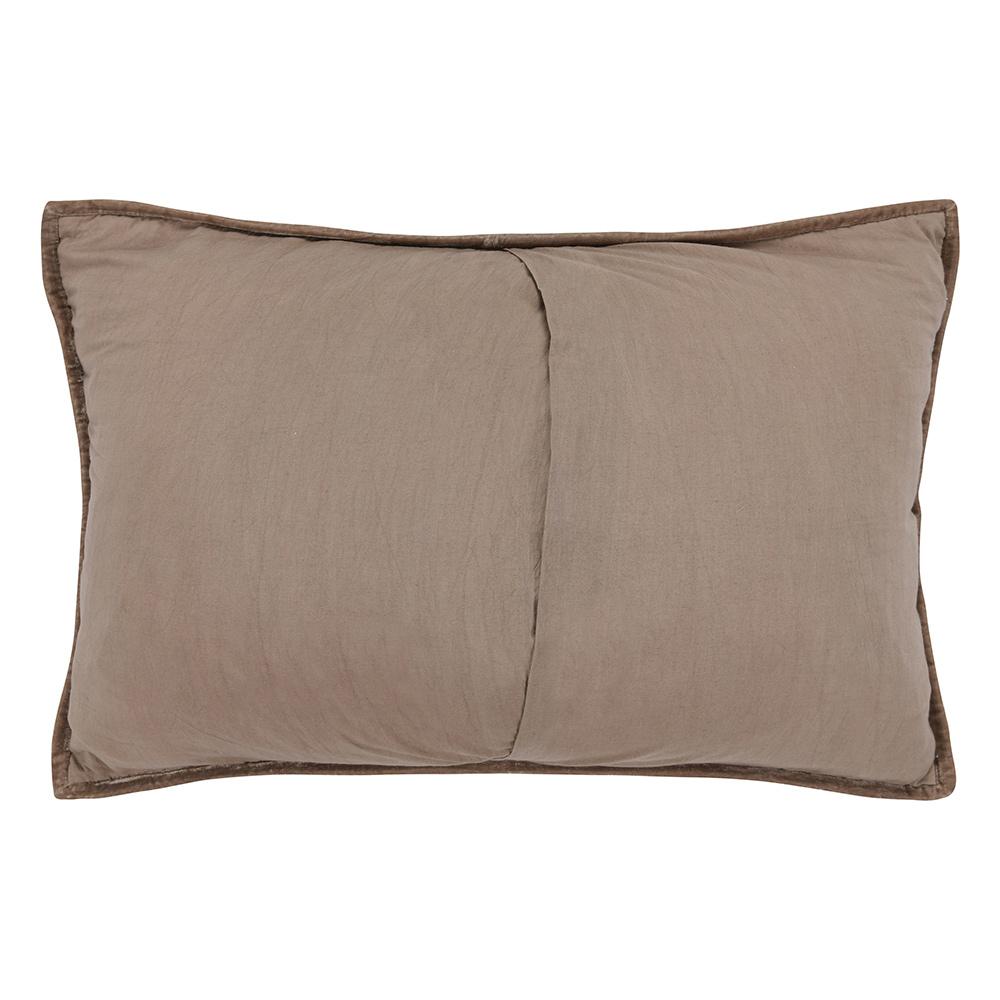 Villa by Classic Home - Seville Velvet Fabric Desert Taupe Standard Sham - Taupe - V250195 veiw 2