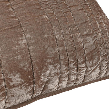 Villa by Classic Home - Seville Velvet Fabric Desert Taupe Standard Sham - Taupe - V250195 veiw 3