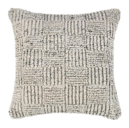 Villa by Classic Home - Shades 22in Recycled Fabric Fabric Throw Pillow, Ivory - 22W - Ivory - VO70000 veiw 1
