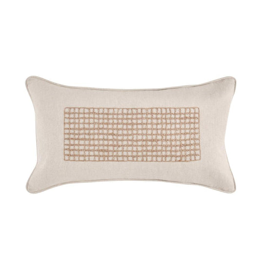 Villa by Classic Home - Siena 14inX26inCotton Linen Blend Throw Pillow, Beige  - 26W - Beige - V270035 veiw 1