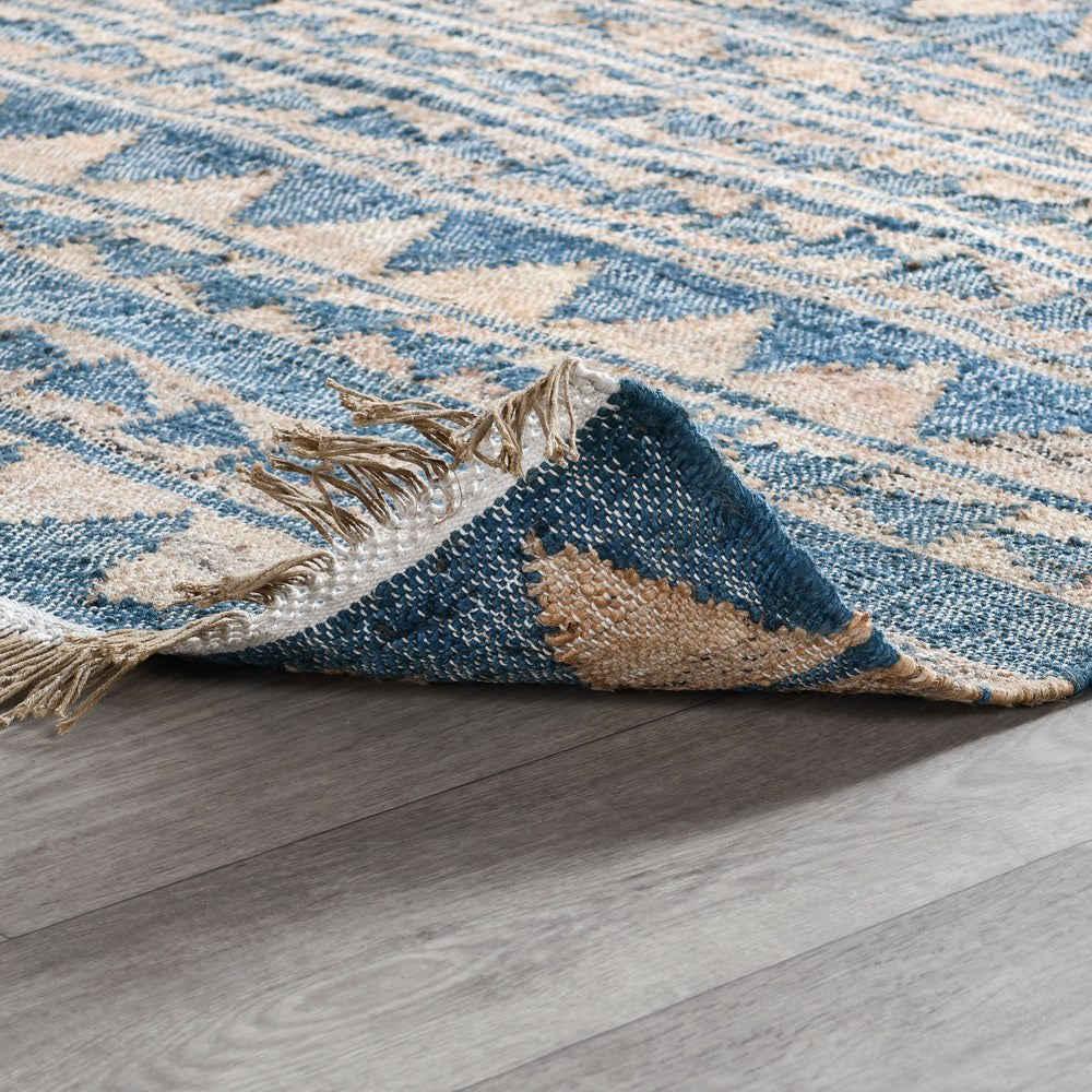 Villa by Classic Home - Solana 2.6x8 Handwoven Jute Runner - Blue, Natural - 30091393 view 2