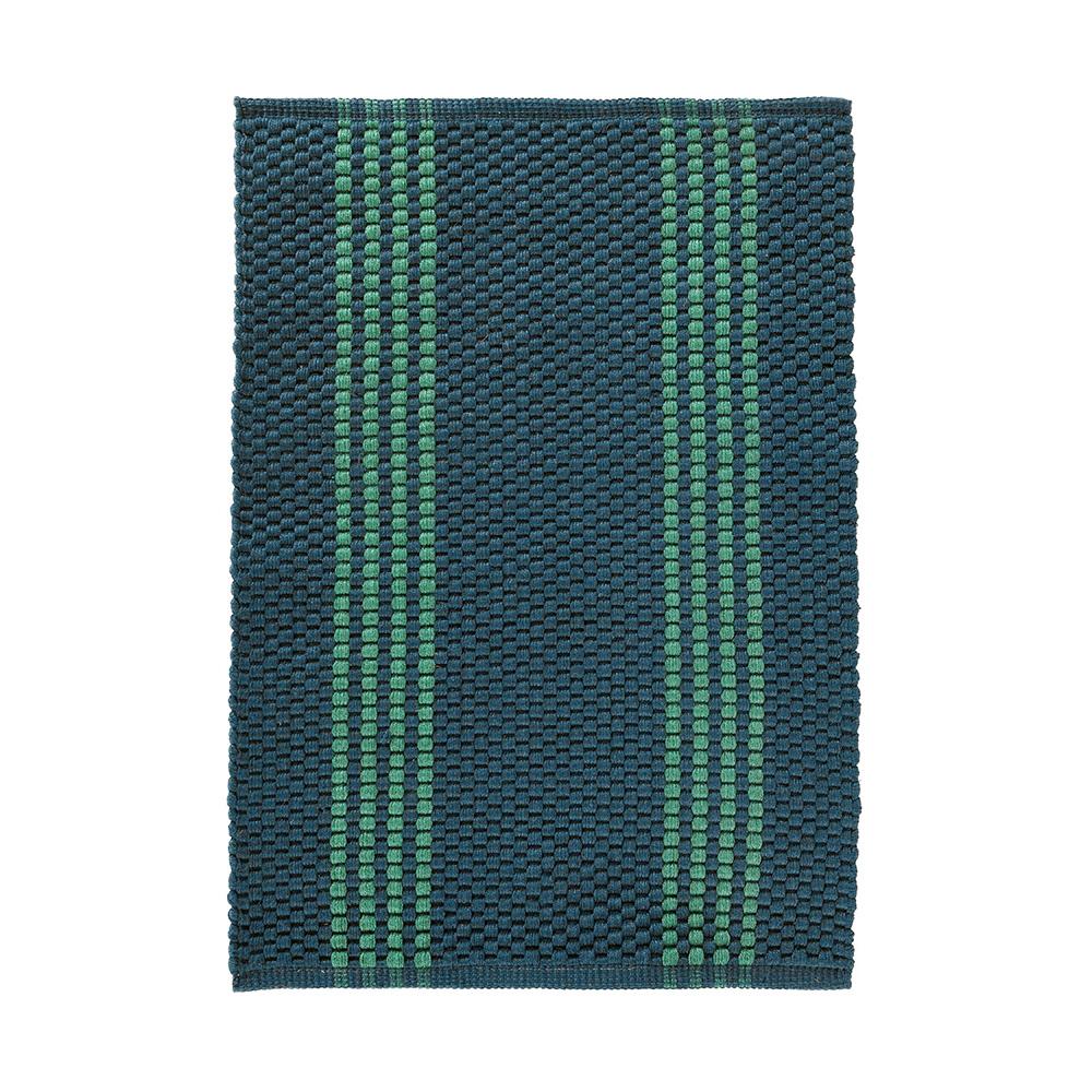 Villa by Classic Home - Sorrento 2x3 Handwoven Performance Stripe Deep Blue Fabric Rug - Deep Blue - 30132480 veiw 1