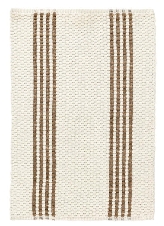 Villa by Classic Home - Sorrento 2x3 Handwoven Performance Stripe Ivory Fabric Rug - Ivory - 30132490 veiw 1