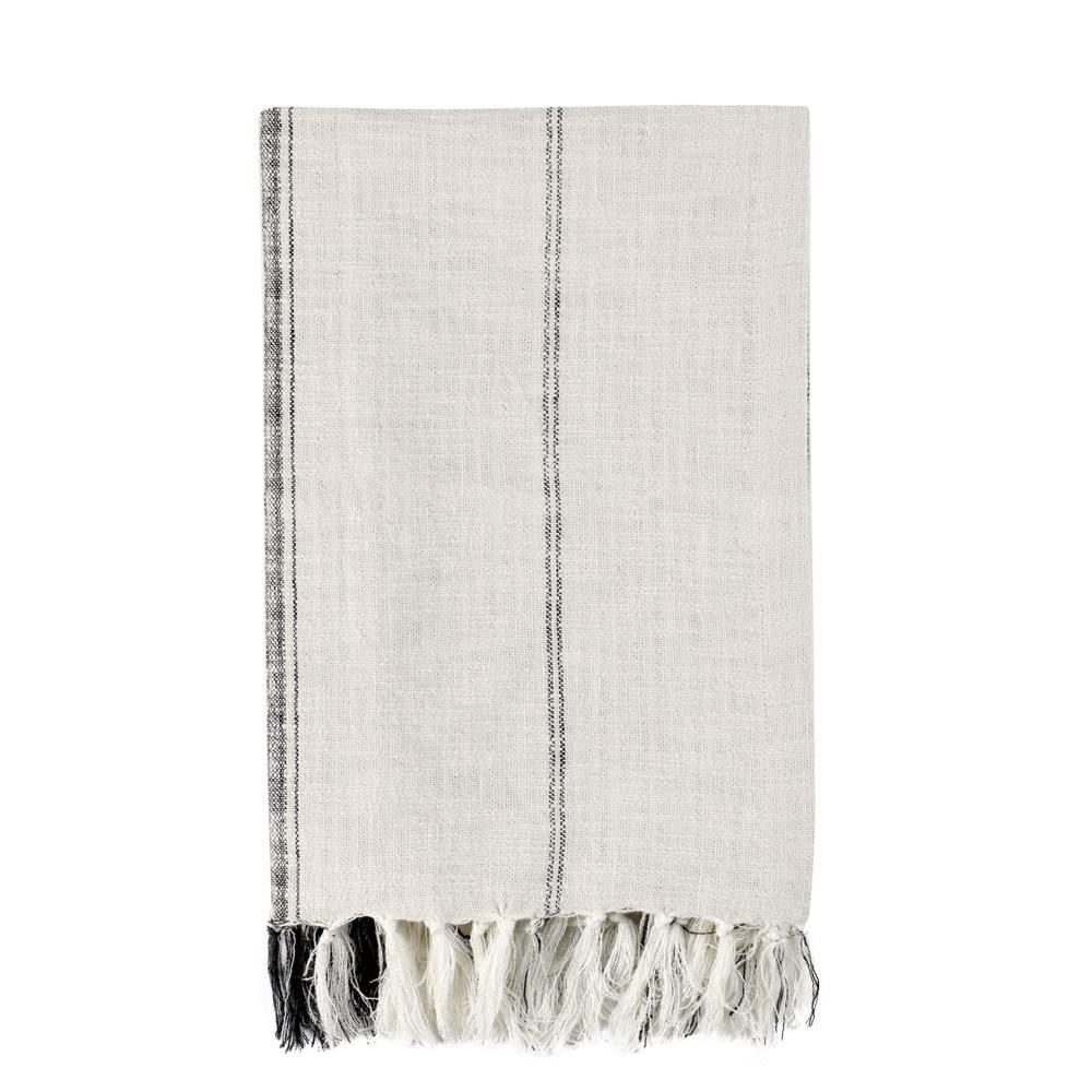 Villa by Classic Home - Tc Ria Ivory/Gray Throw Blanket 50inX70in - 50W - Gray - V280088 veiw 1