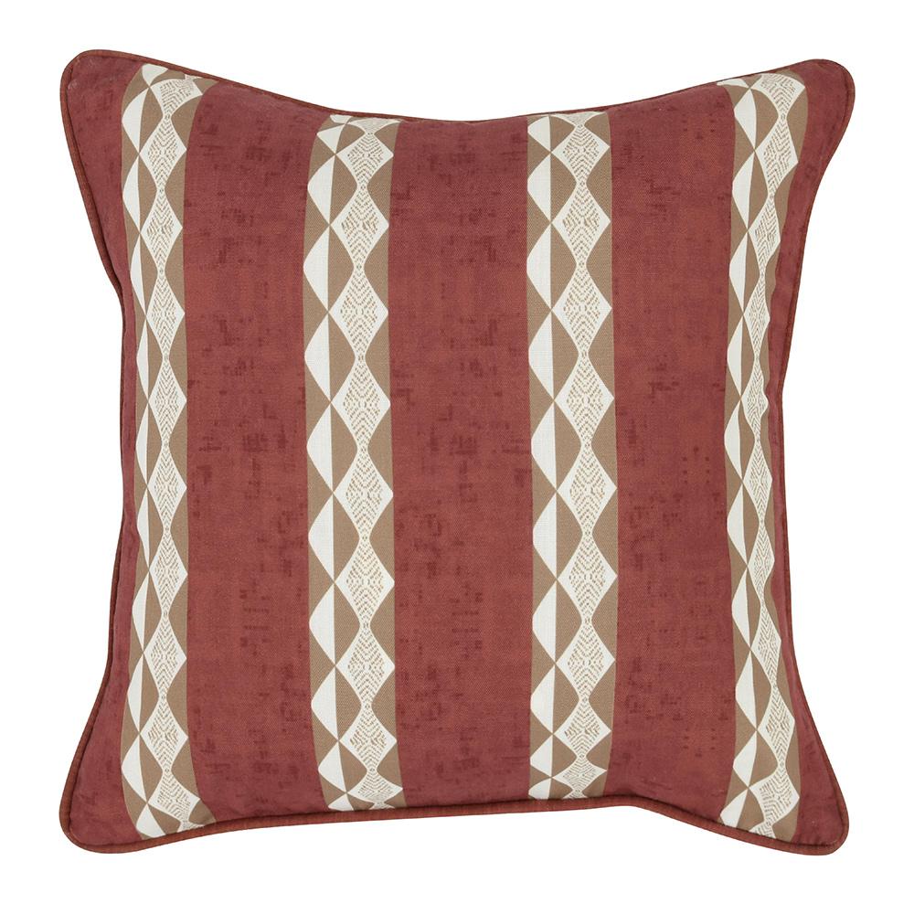 Villa by Classic Home - Terranea 18x18 Fabric Throw Pillow - Red - VO50020 veiw 1