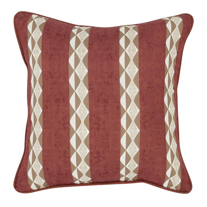 Villa by Classic Home - Terranea 18x18 Fabric Throw Pillow - Red - VO50020 veiw 1