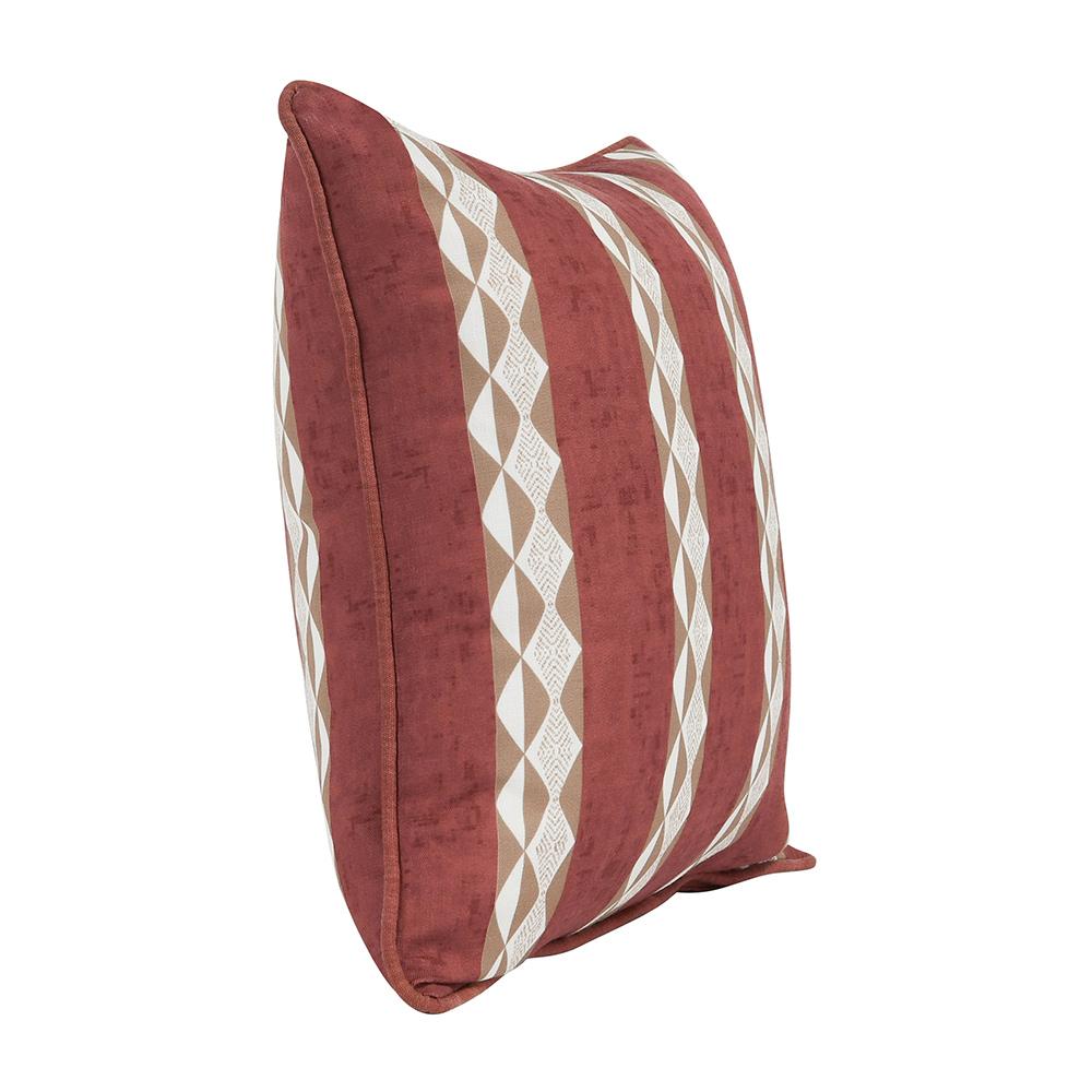 Villa by Classic Home - Terranea 18x18 Fabric Throw Pillow - Red - VO50020 veiw 4