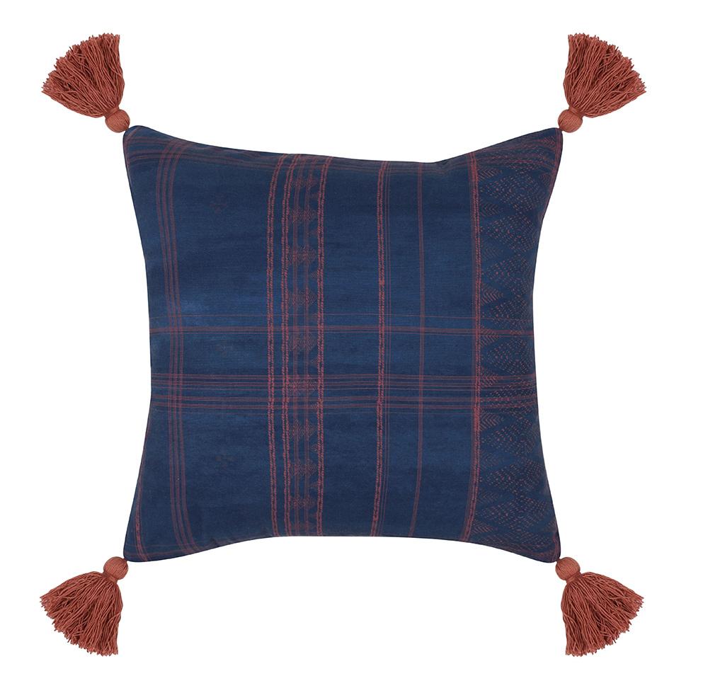 Villa by Classic Home - Terranea 20x20 Fabric Throw Pillow - Blue - VO50017 veiw 1