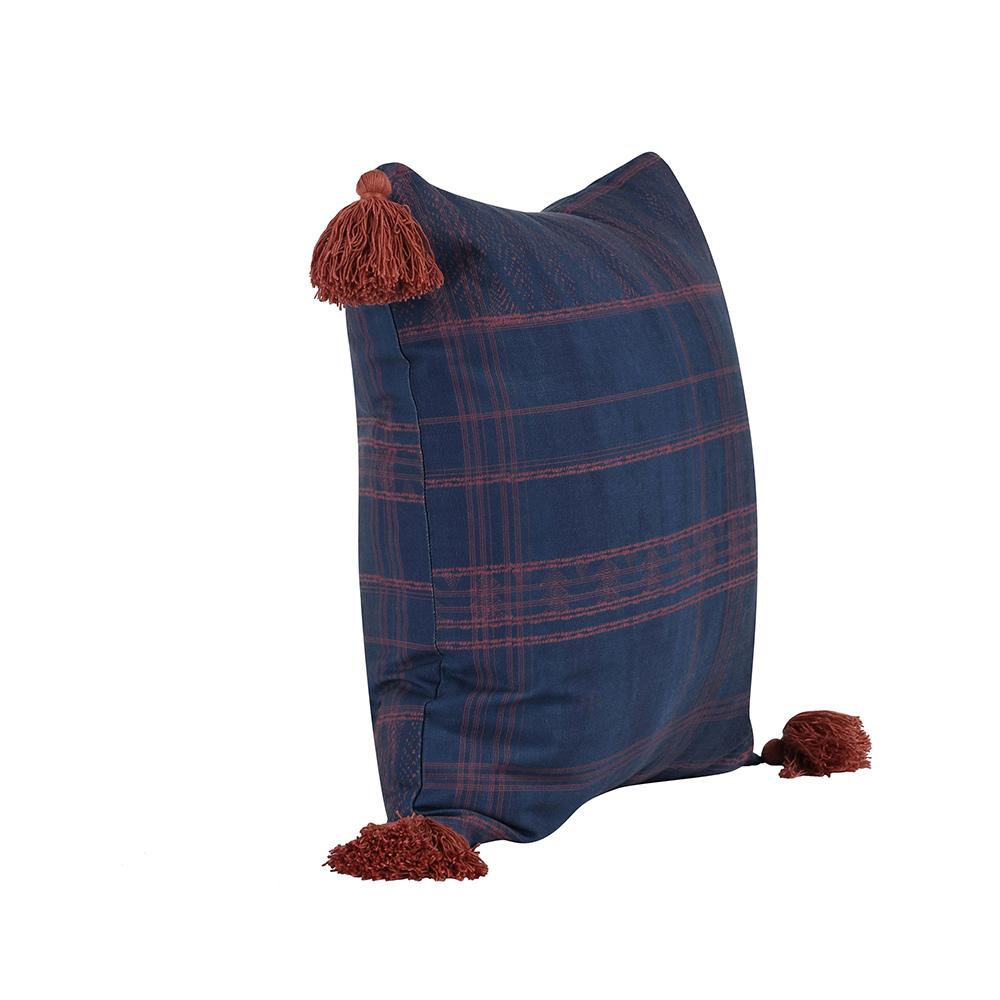 Villa by Classic Home - Terranea 20x20 Fabric Throw Pillow - Blue - VO50017 veiw 4