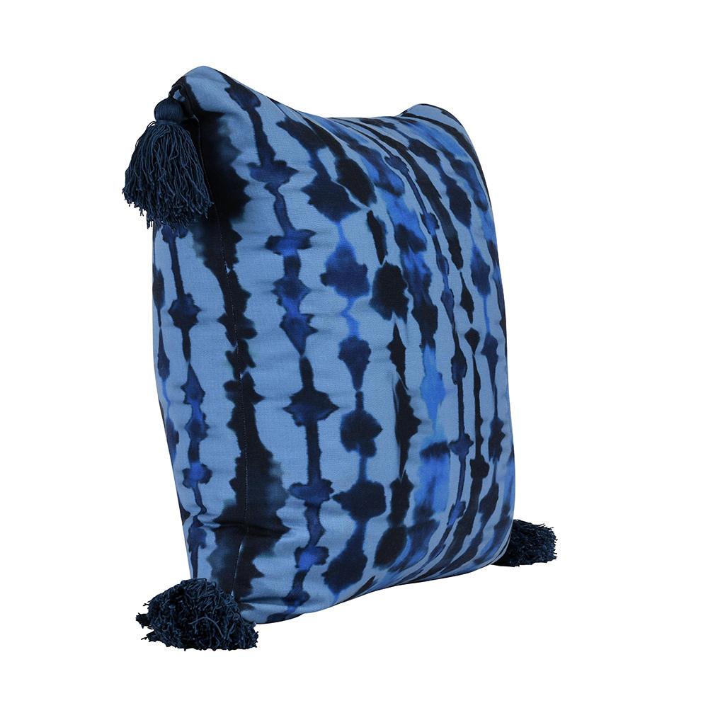 Villa by Classic Home - Terranea 22x22 Fabric Throw Pillow - Blue - VO50015 veiw 4