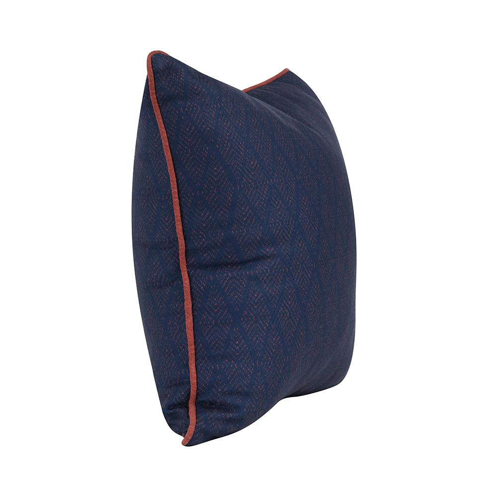 Villa by Classic Home - Terranea 22x22 Fabric Throw Pillow - Blue - VO50018 veiw 3