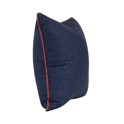 Villa by Classic Home - Terranea 22x22 Fabric Throw Pillow - Blue - VO50018 veiw 3