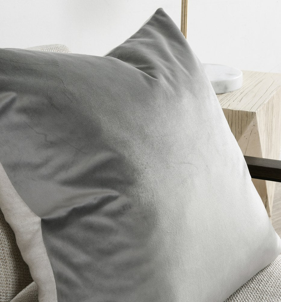 Villa by Classic Home - Torri Cotton Fabric Throw Pillow - Gray - V211071 view 3