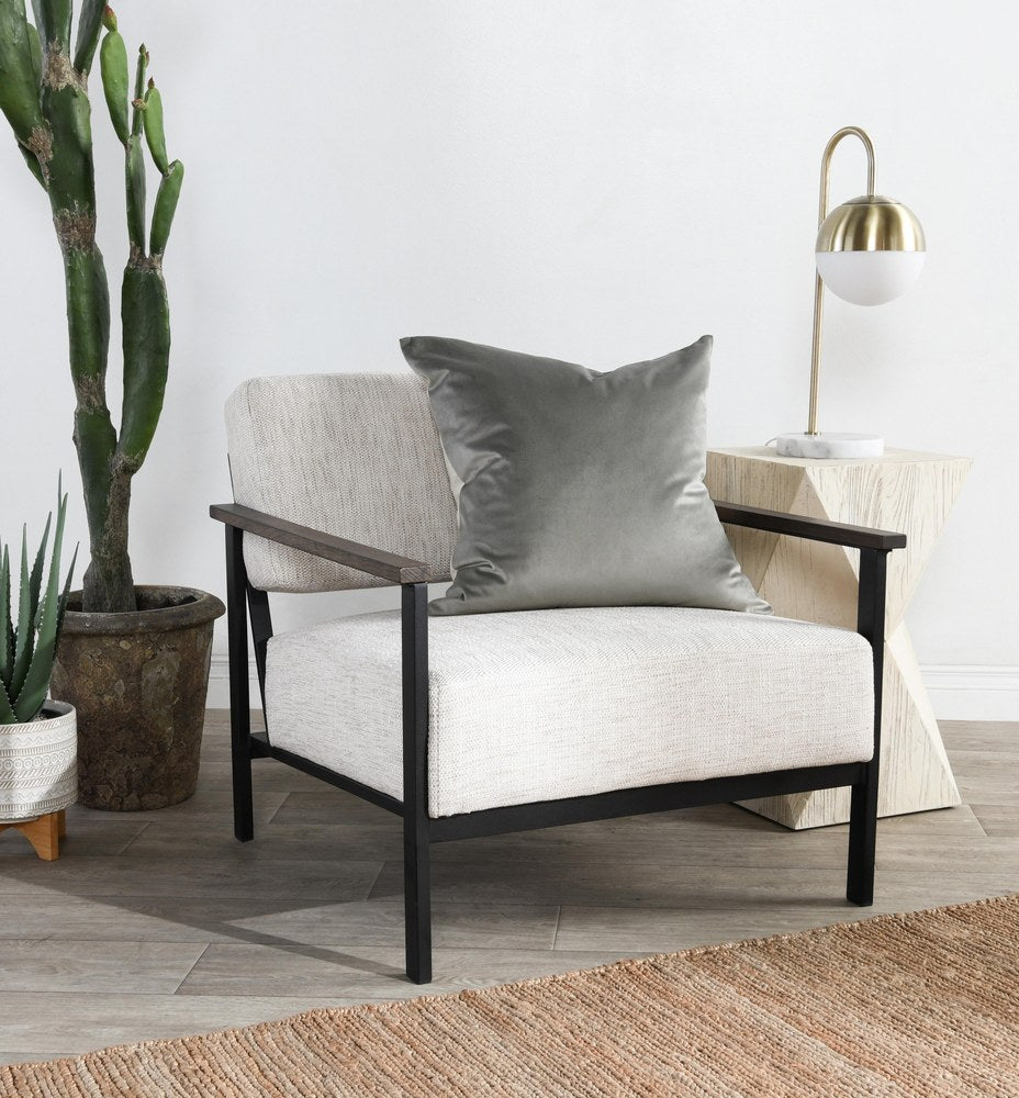 Villa by Classic Home - Torri Cotton Fabric Throw Pillow - Gray - V211071 view 5