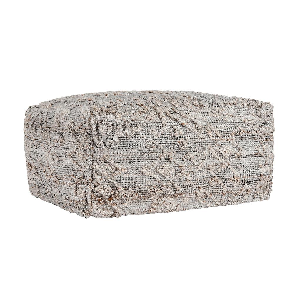 Villa by Classic Home - Tundra Linen Blend Fabric Pouf - Multicolor - VP10031 veiw 1