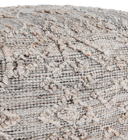 Villa by Classic Home - Tundra Linen Blend Fabric Pouf - Multicolor - VP10031 veiw 3