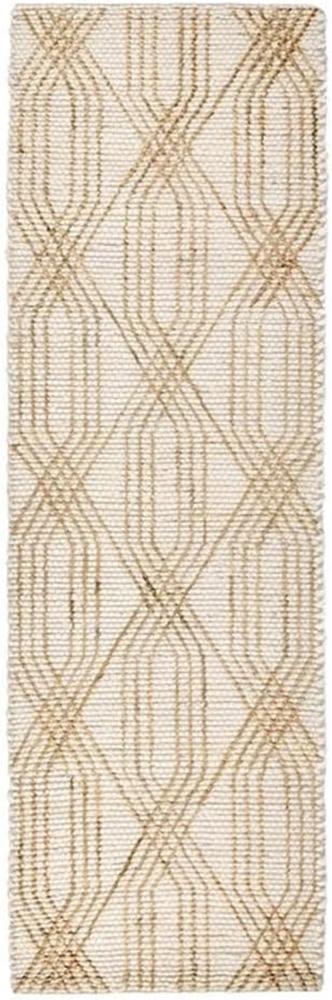 Villa by Classic Home - Tustin 2.6X8 Indoor Jute Blend Handwoven Geometric Ivory Area Rug Runner - 2.6W - Ivory, Natural - 30091513 veiw 1