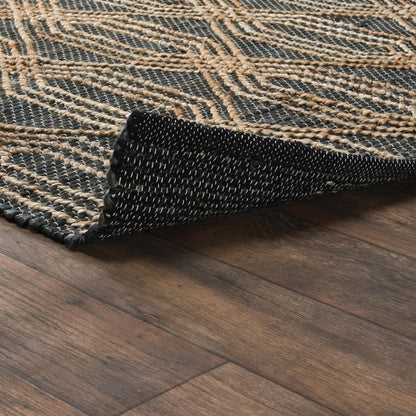 Villa by Classic Home - Tustin 2x3 Jute Blend Accent Rug - Charcoal, Natural - 30090700 view 3
