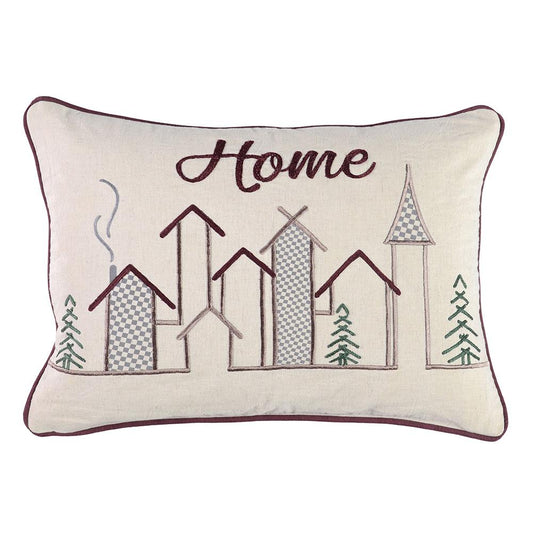 Villa by Classic Home - Winter 14x20 Cotton Linen Blend Throw Pillow - Multicolor - VEH0718 veiw 1