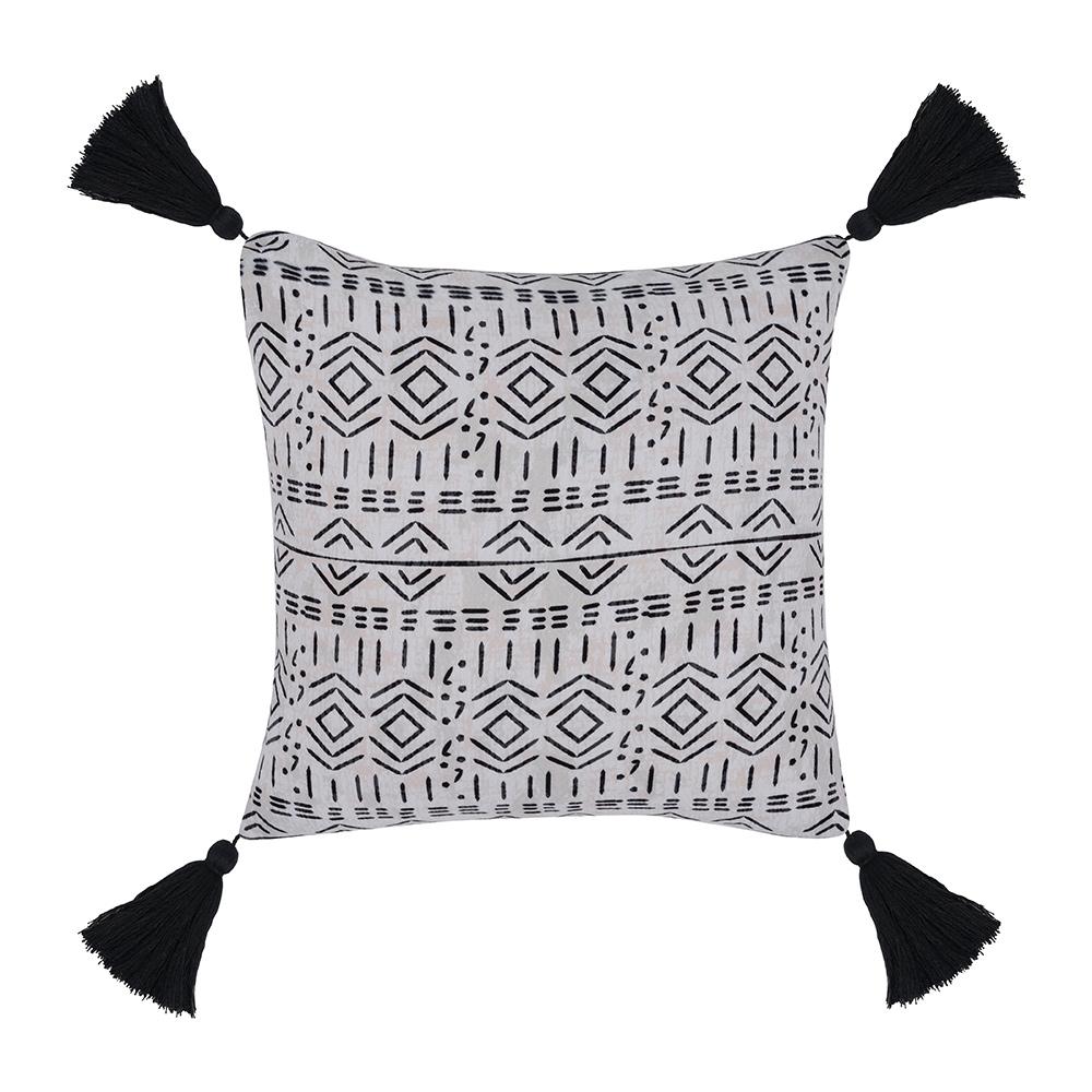 Villa by Classic Home - Zambia 22x22 Performance Fabric Throw Pillow - Beige - VO20015 veiw 2