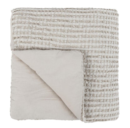 Villa by Classic Home - Claire Linen Natural Queen Quilt  - 92W - Natural - V250163 veiw 1