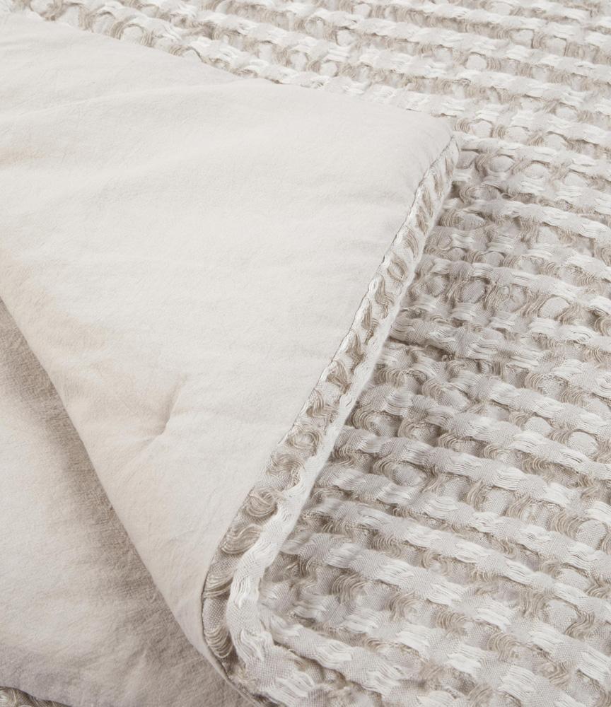 Villa by Classic Home - Claire Linen Natural Queen Quilt  - 92W - Natural - V250163 veiw 3