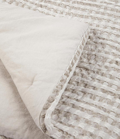 Villa by Classic Home - Claire Linen Natural Queen Quilt  - 92W - Natural - V250163 veiw 3