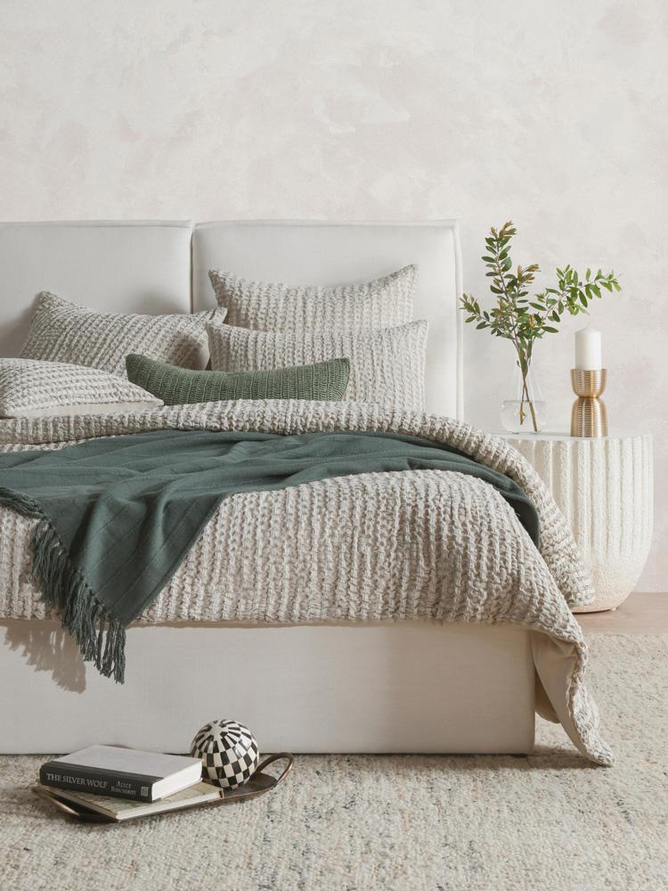 Villa by Classic Home - Claire Linen Natural Queen Quilt  - 92W - Natural - V250163 veiw 5