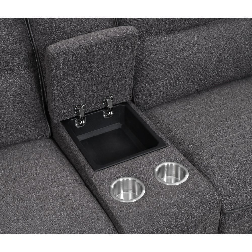 Wallace & Bay - Arnold Slate Gray 6Pc Modular Reclining Sectional Set with Console Storage, Cup Holders, And Tufted Back - U510475 veiw 3