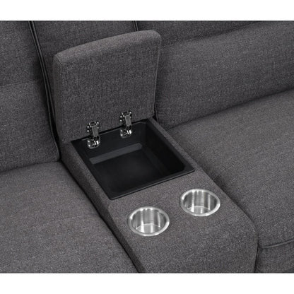 Wallace & Bay - Arnold Slate Gray 6Pc Modular Reclining Sectional Set with Console Storage, Cup Holders, And Tufted Back - U510475 veiw 3