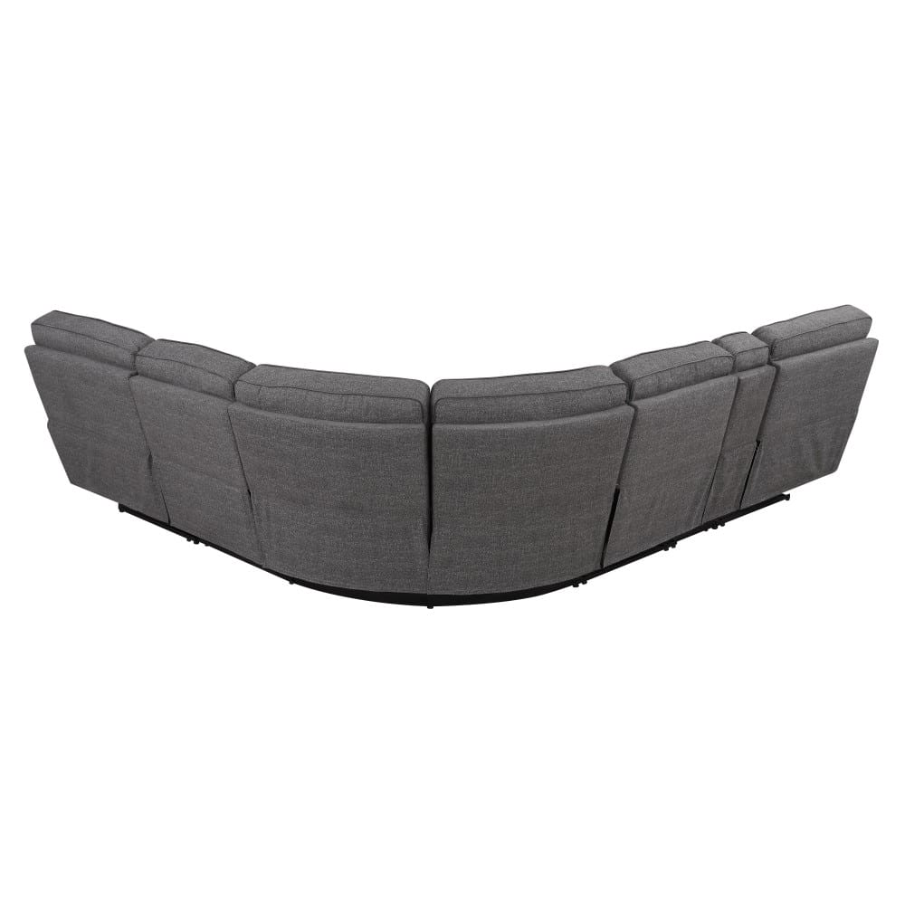 Wallace & Bay - Arnold Slate Gray 6Pc Modular Reclining Sectional Set with Console Storage, Cup Holders, And Tufted Back - U510475 veiw 7