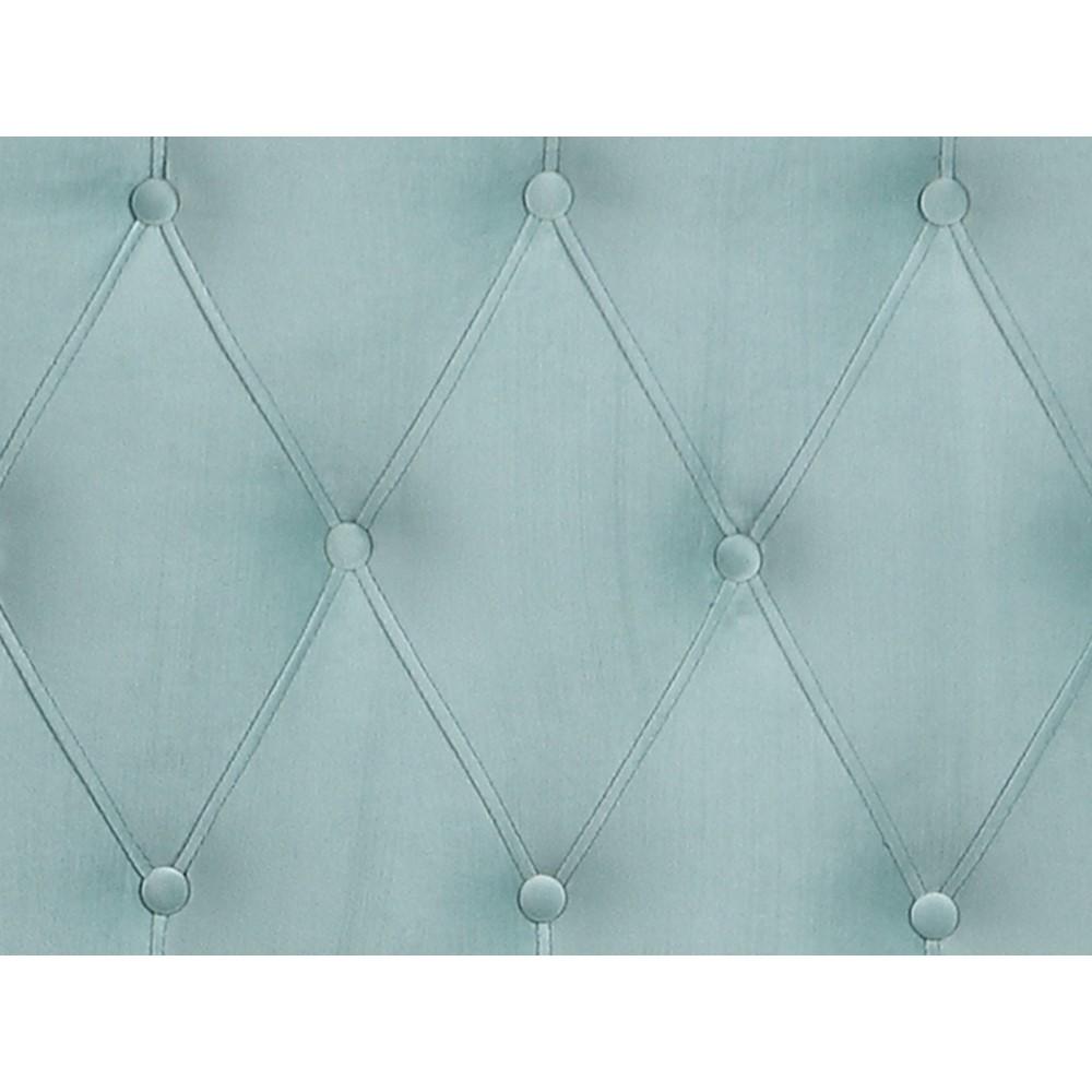 Wallace & Bay - Bates Aqua Velvet Twin Upholstered Bed with Tufted, Padded Headboard, And Platform-Style Base - B510019 veiw 7