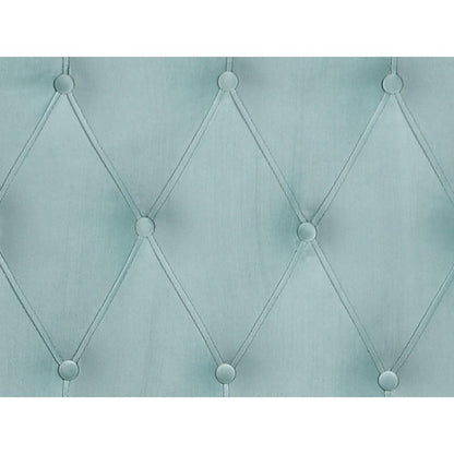 Wallace & Bay - Bates Aqua Velvet Twin Upholstered Bed with Tufted, Padded Headboard, And Platform-Style Base - B510019 veiw 7
