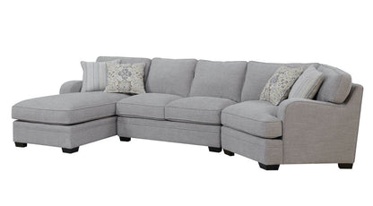 Wallace & Bay - Becker Morning Haze Sectional with Track Arms, Welt Seaming, And Block Feet - U510429 veiw 1