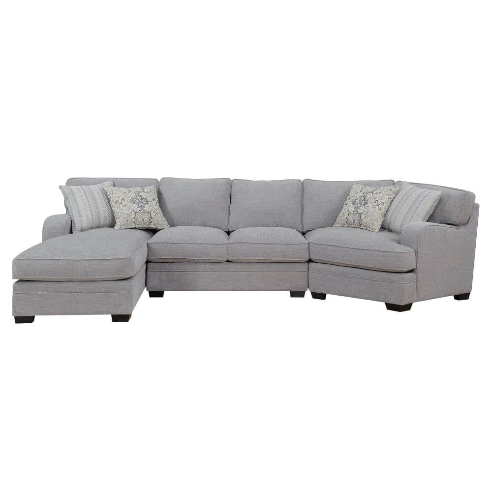 Wallace & Bay - Becker Morning Haze Sectional with Track Arms, Welt Seaming, And Block Feet - U510429 veiw 3