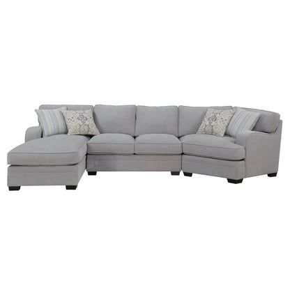 Wallace & Bay - Becker Morning Haze Sectional with Track Arms, Welt Seaming, And Block Feet - U510429 veiw 3