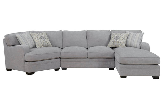 Wallace & Bay - Becker Sectional with Track Arms, Welt Seaming, And Block Feet - WBU1548 veiw 1