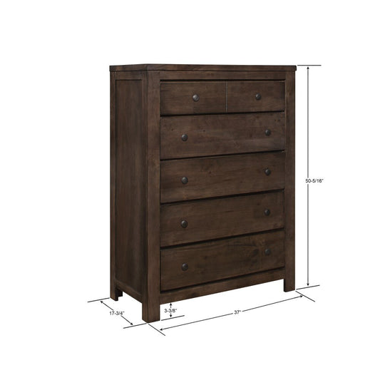 Wallace & Bay - Bonilla Gray Brown Chest with Rustic Finish And Six Drawers - B510077 veiw 2