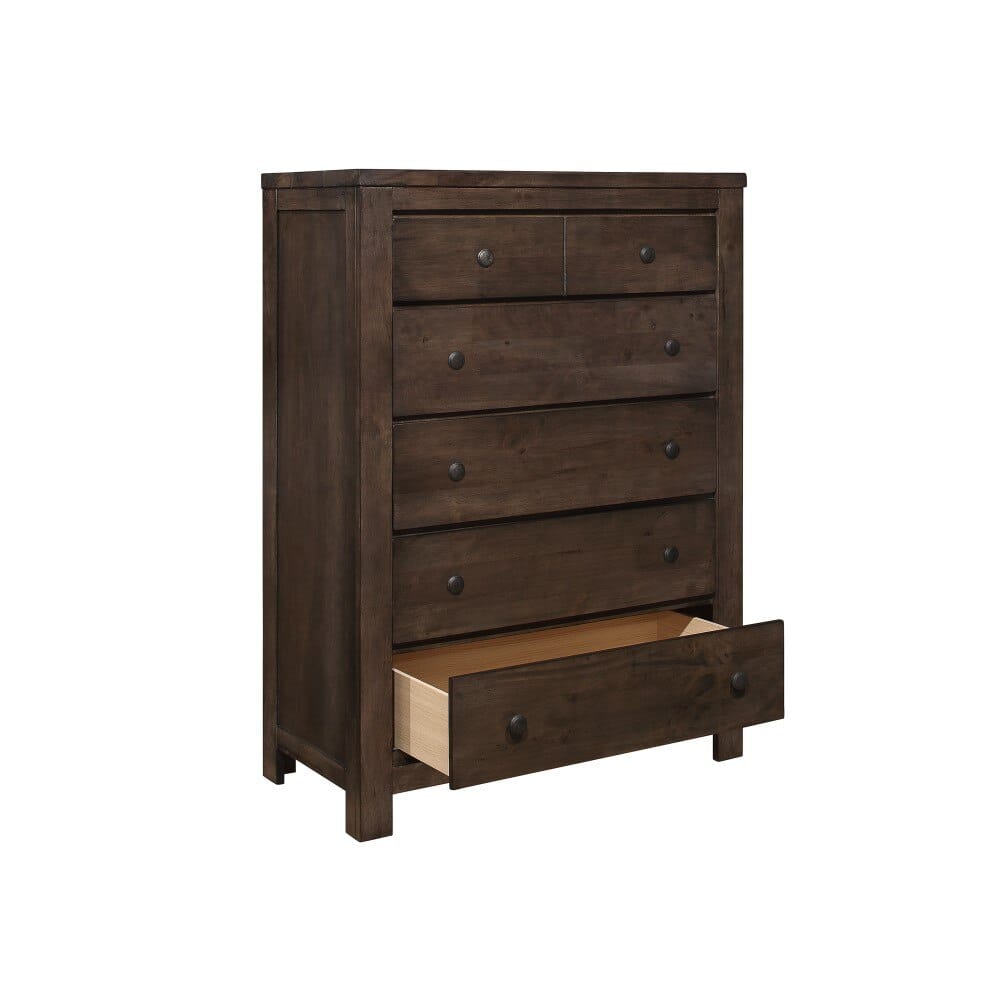 Wallace & Bay - Bonilla Gray Brown Chest with Rustic Finish And Six Drawers - B510077 veiw 7