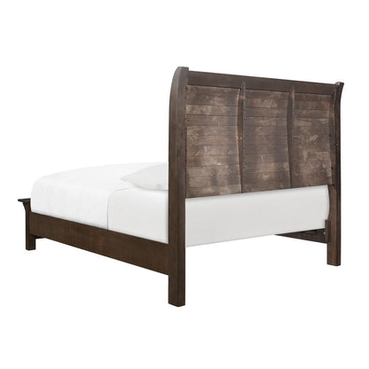 Wallace & Bay - Bonilla Gray Brown King Bed with Curved Plank Headboard And Built-In Bench Footboard - B510079 veiw 7