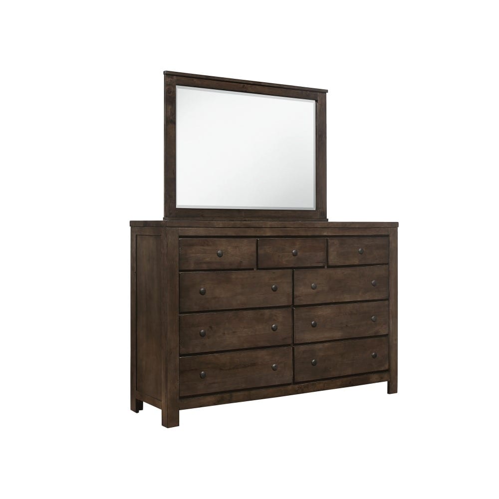 Wallace & Bay - Bonilla Gray Brown Mirror with Solid Wood Frame And Beveled Glass - B510080 veiw 5