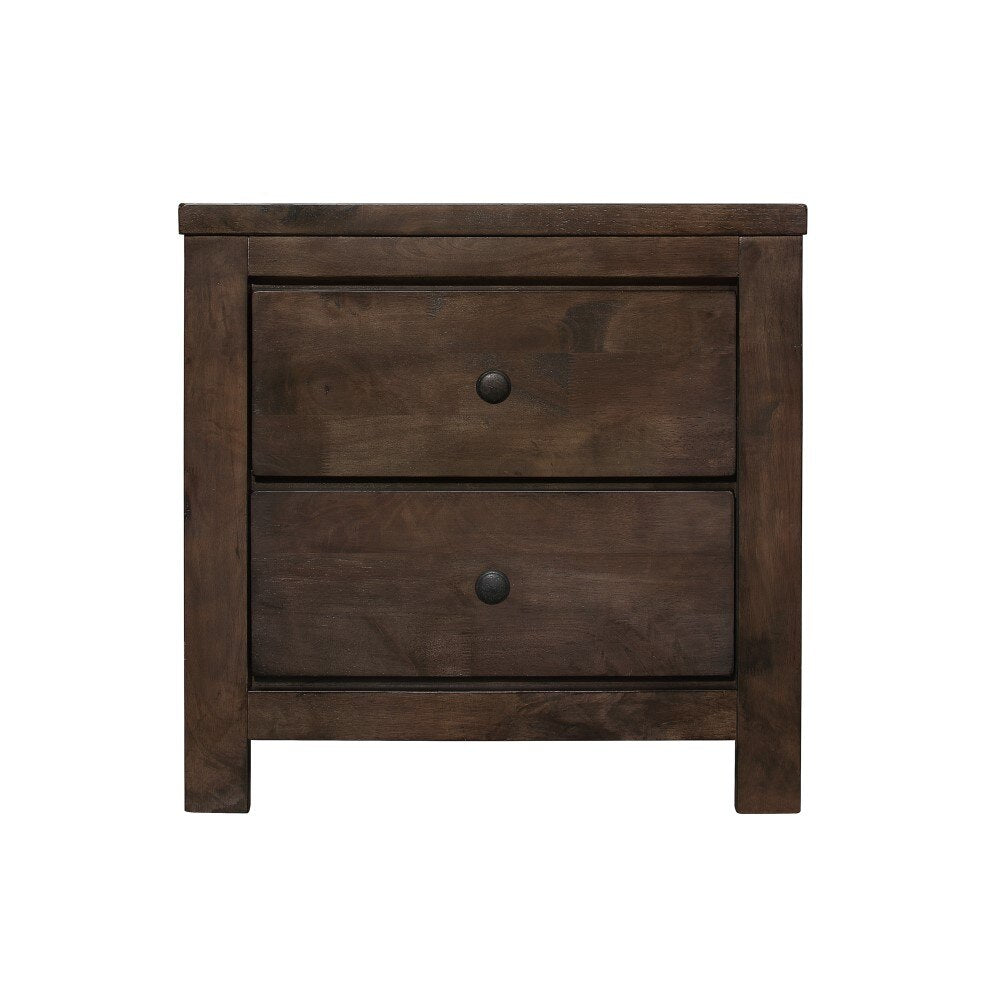 Wallace & Bay - Bonilla Gray Brown Nightstand with Rustic Finish And Two Drawers - B510076 veiw 6
