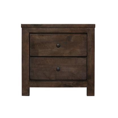 Wallace & Bay - Bonilla Gray Brown Nightstand with Rustic Finish And Two Drawers - B510076 veiw 6