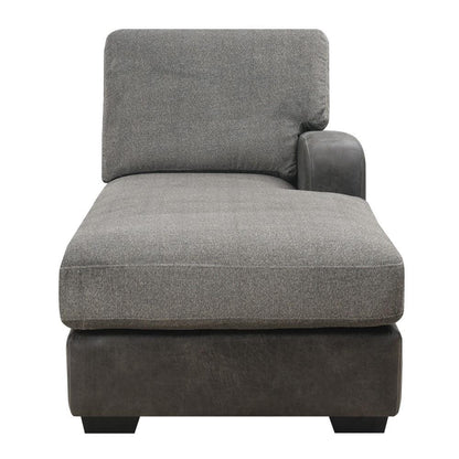 Wallace & Bay - Bright Charcoal Tweed and Faux Leather Sectional Chofa with Cozy Fabrics And Deep Seating - U510442 veiw 3