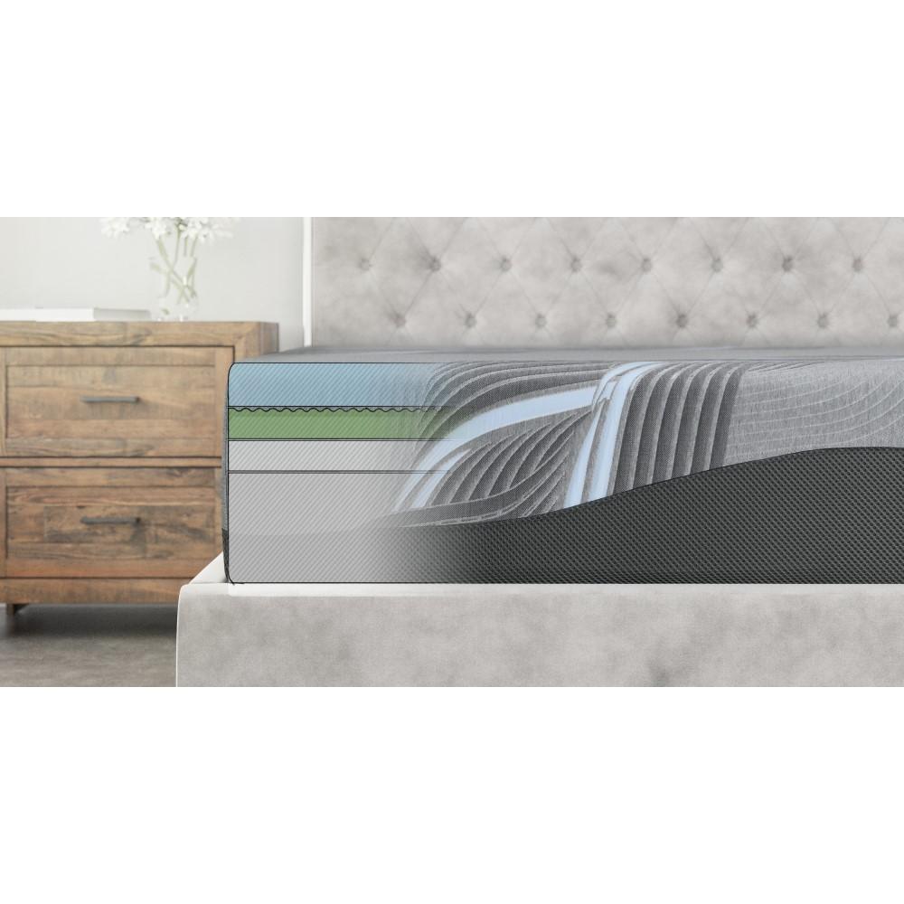 Wallace & Bay - Cielo Blue Gray 14in Twin Xl Mattress with Cooling Gel Memory Foam - ES510226 veiw 4