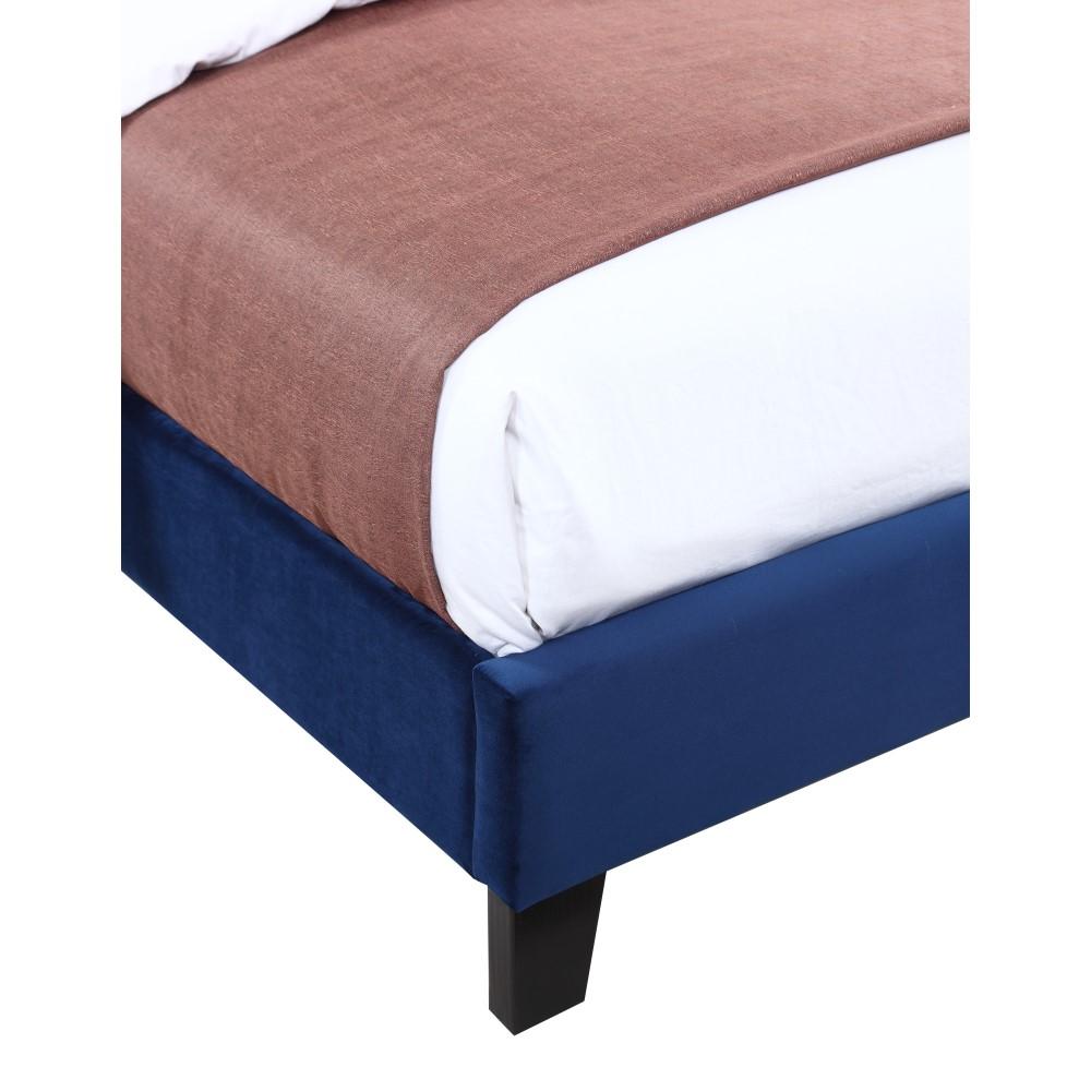 Wallace & Bay - Dalton Cobalt Velvet Twin Upholstered Bed with Tufted, Padded Headboard, And Platform-Style Base - B510020 veiw 3