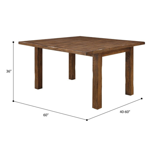 Wallace & Bay - Dodson Brindled Pine 40in Dining Table with Self-Storing Butterfly Extension Leaf And Straight Timber Legs - D510168 veiw 2